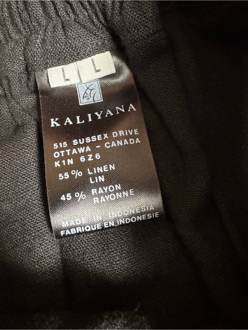 Kaliyana Layered Wrap Linen Blend Black Maxi Skirt Size L - Picture 7 of 8